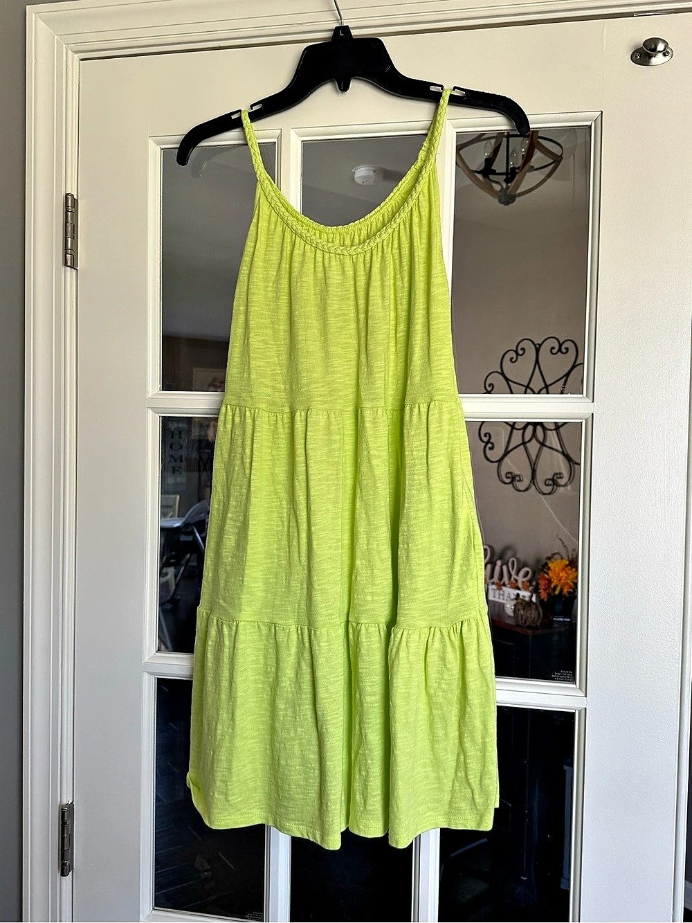 SO Tiered Mini Dress in Bright Green